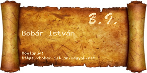 Bobár István névjegykártya