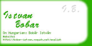 istvan bobar business card