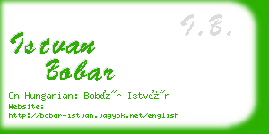 istvan bobar business card